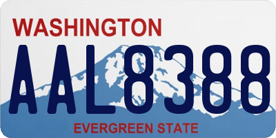 WA license plate AAL8388
