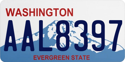 WA license plate AAL8397