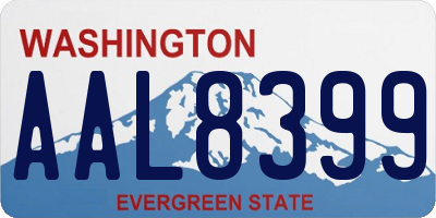 WA license plate AAL8399