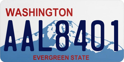 WA license plate AAL8401