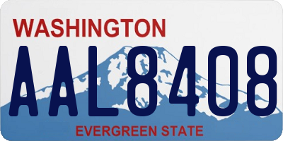 WA license plate AAL8408