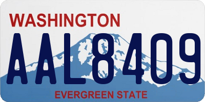 WA license plate AAL8409