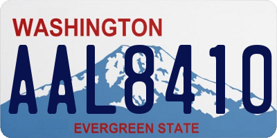 WA license plate AAL8410