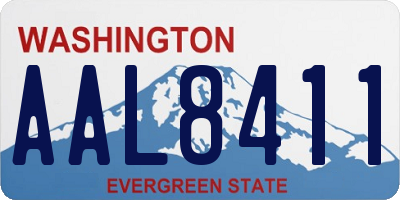 WA license plate AAL8411