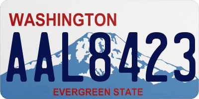 WA license plate AAL8423