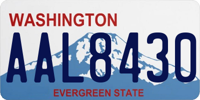 WA license plate AAL8430