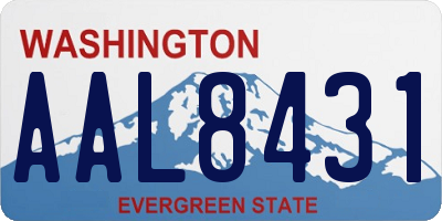 WA license plate AAL8431