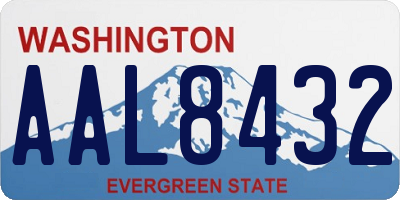 WA license plate AAL8432