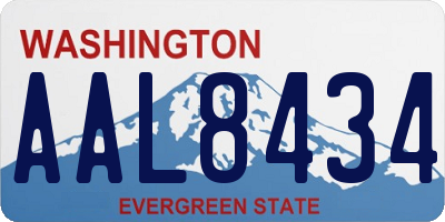 WA license plate AAL8434