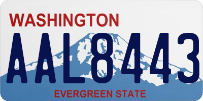 WA license plate AAL8443