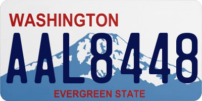 WA license plate AAL8448
