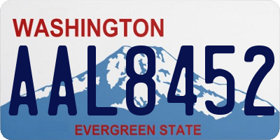 WA license plate AAL8452