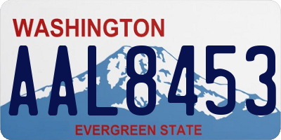 WA license plate AAL8453