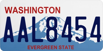WA license plate AAL8454
