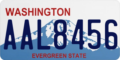 WA license plate AAL8456