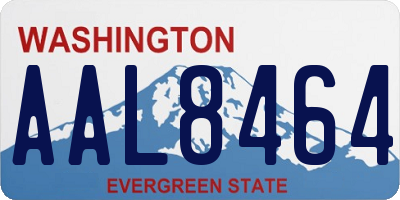 WA license plate AAL8464