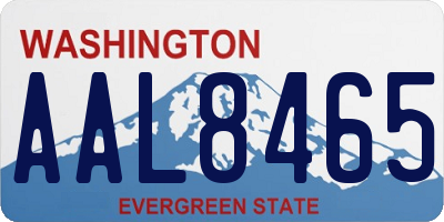 WA license plate AAL8465