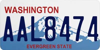 WA license plate AAL8474