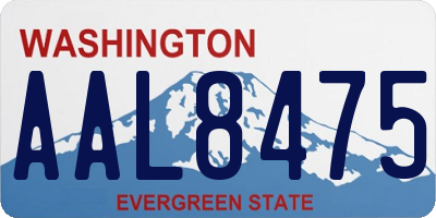 WA license plate AAL8475