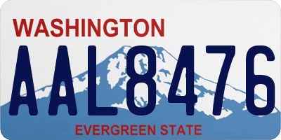 WA license plate AAL8476