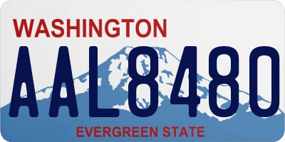 WA license plate AAL8480