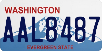 WA license plate AAL8487
