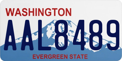 WA license plate AAL8489