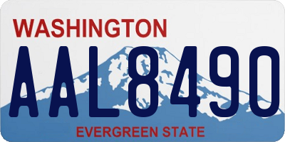 WA license plate AAL8490
