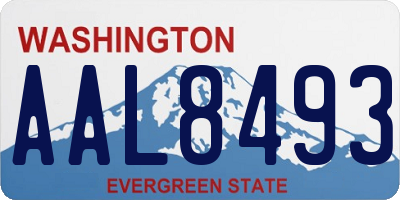 WA license plate AAL8493
