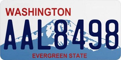 WA license plate AAL8498