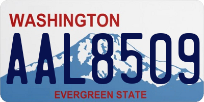 WA license plate AAL8509