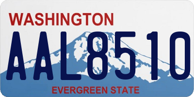WA license plate AAL8510