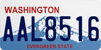 WA license plate AAL8516
