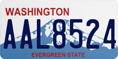 WA license plate AAL8524