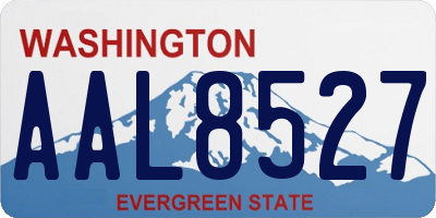 WA license plate AAL8527