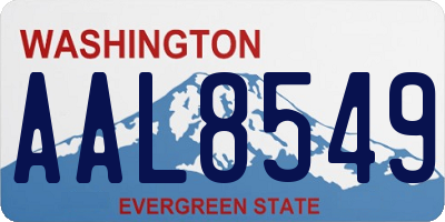 WA license plate AAL8549