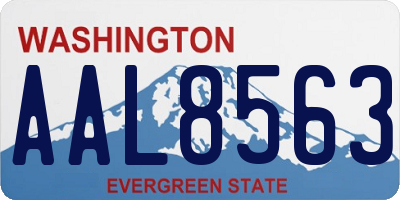WA license plate AAL8563