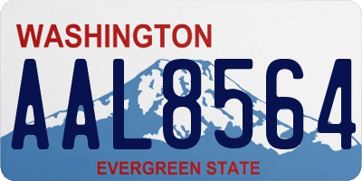 WA license plate AAL8564