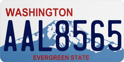 WA license plate AAL8565