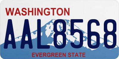 WA license plate AAL8568