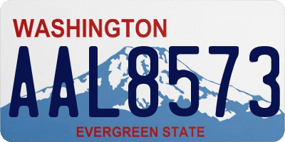 WA license plate AAL8573