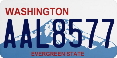 WA license plate AAL8577