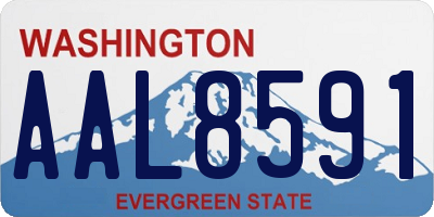 WA license plate AAL8591