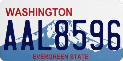 WA license plate AAL8596