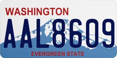 WA license plate AAL8609