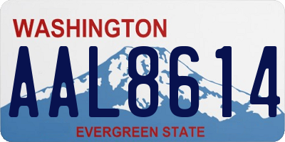 WA license plate AAL8614