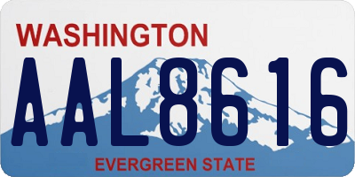 WA license plate AAL8616