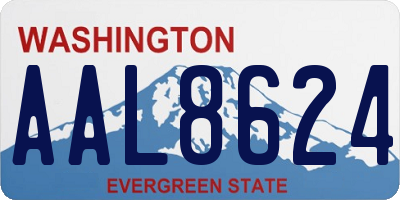 WA license plate AAL8624