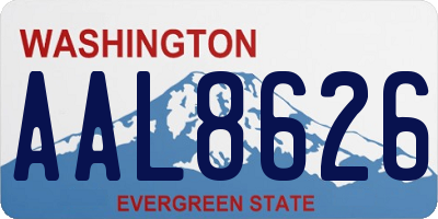 WA license plate AAL8626