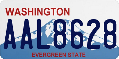 WA license plate AAL8628